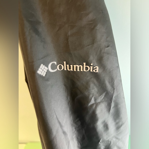 Columbia Black Hooded 2-Way Zipper Windbreaker Jacket, Woman Size Small Coat - Picture 11 of 11